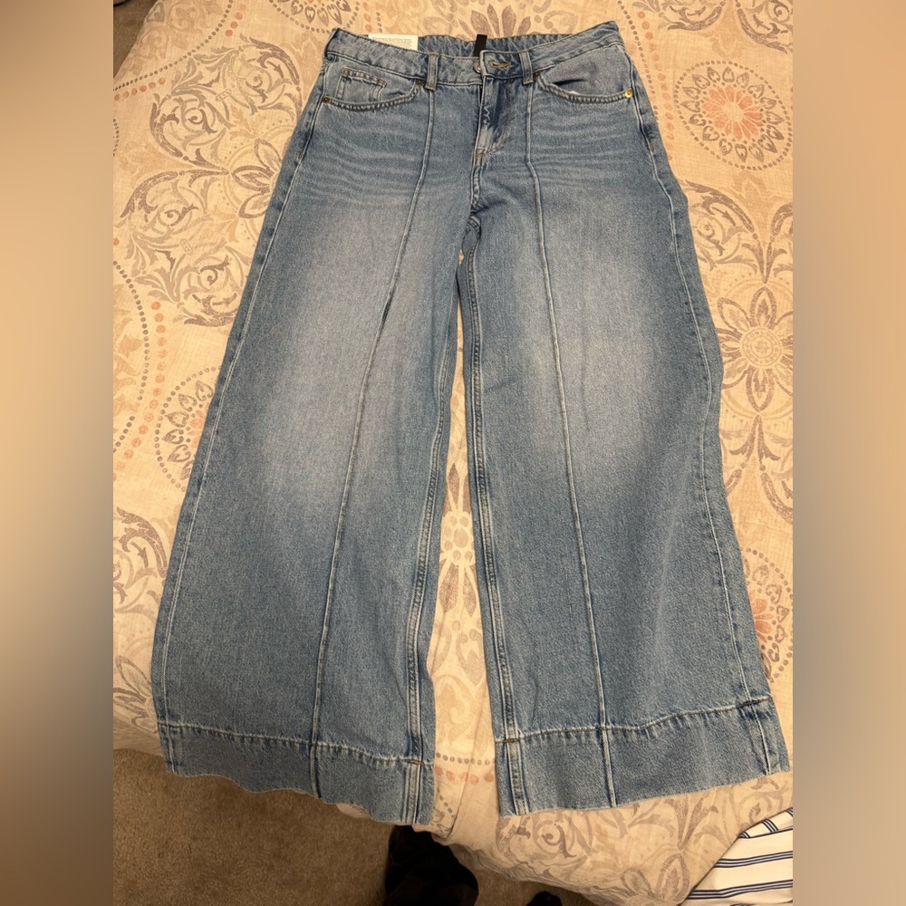 H&M Blue Flare Wide-Leg Jeans - Picture 2 of 2